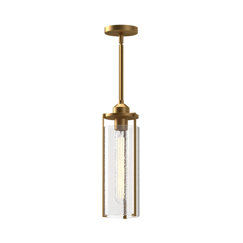 Aged Gold and Glass Mini Pendant Light
