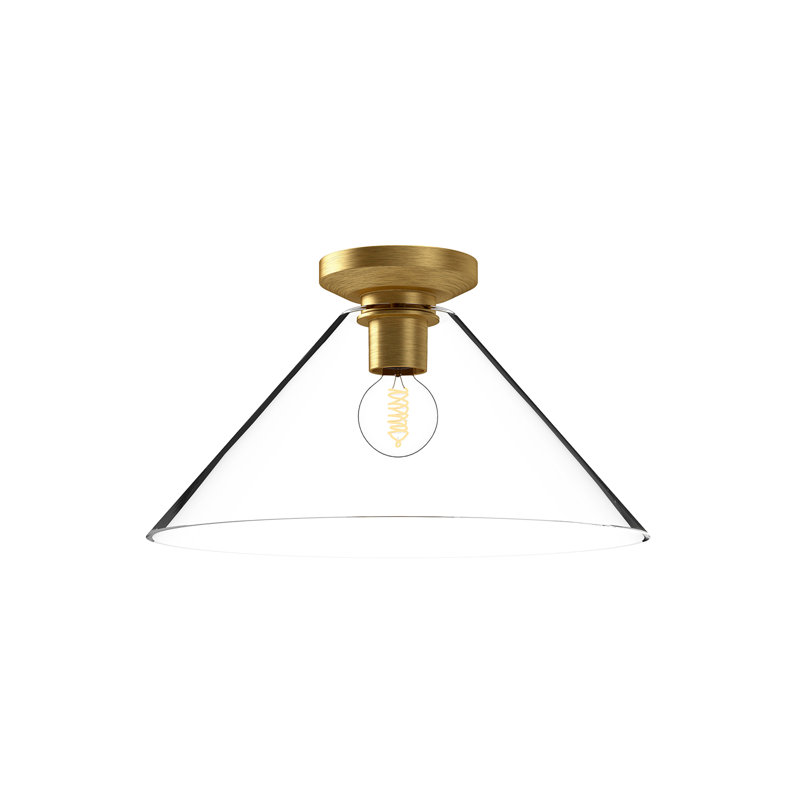 Salem Matte Black and Brushed Gold Crystal Flush Mount
