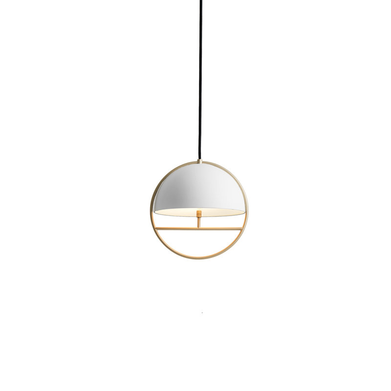 Huan 9" White Glass LED Pendant Light