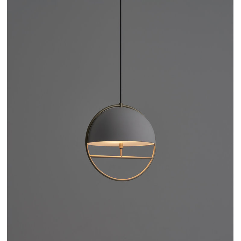 Huan 9" White Glass LED Pendant Light