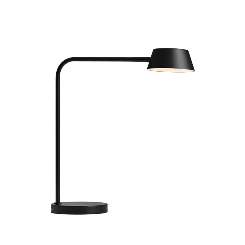 Sleek Matt Black Olo Metal Desk Lamp with Touch Dimmer