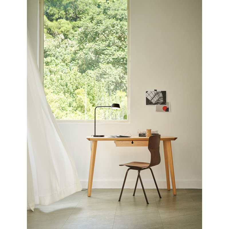 Sleek Matt Black Olo Metal Desk Lamp with Touch Dimmer