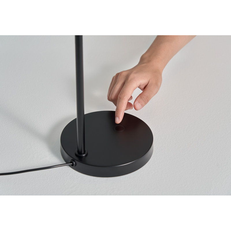 Sleek Matt Black Olo Metal Desk Lamp with Touch Dimmer