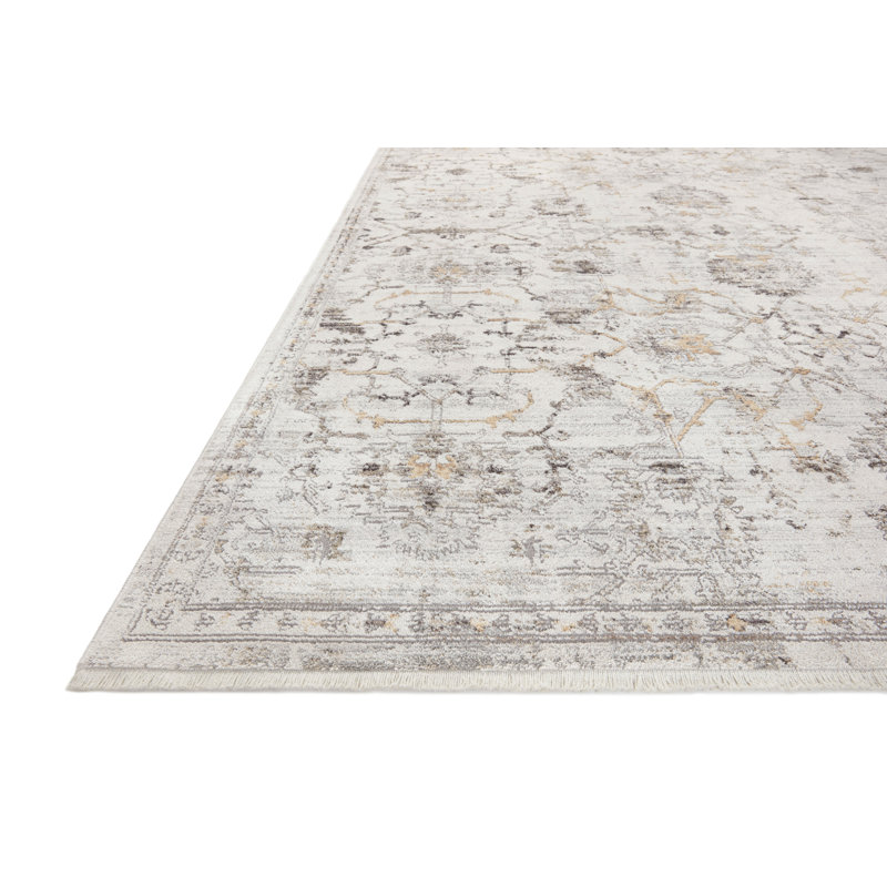 Ivory Dove Classic Rectangular Synthetic Rug - 9'3" x 12'10"