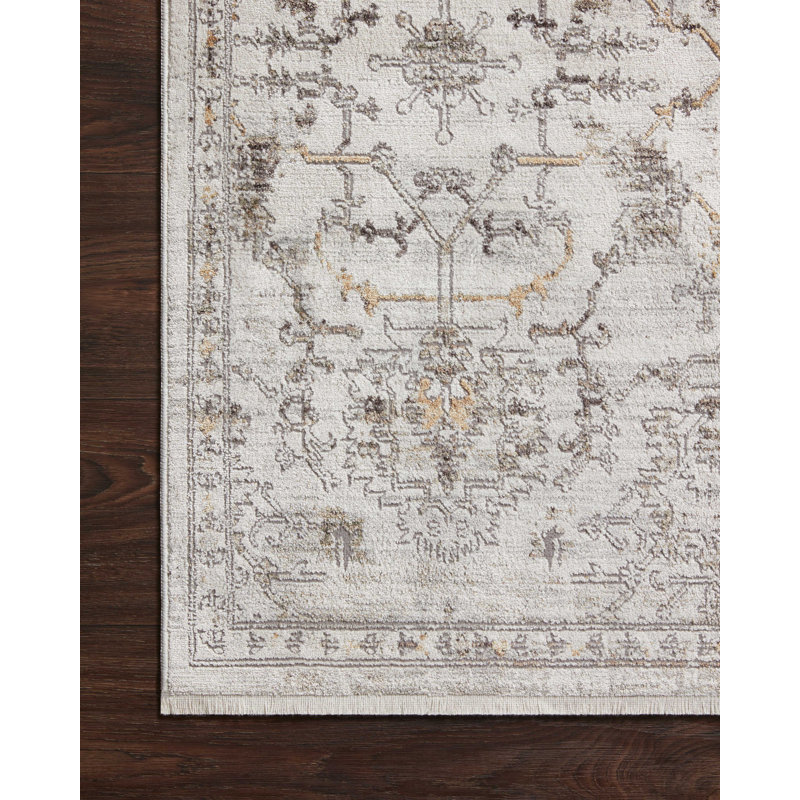 Ivory Dove Classic Rectangular Synthetic Rug - 9'3" x 12'10"