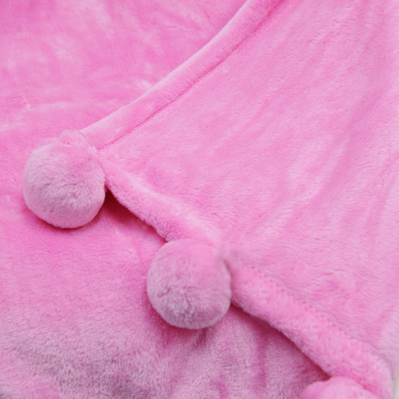 Kids Reversible Fleece Sherpa Blanket in Festival Fuchsia