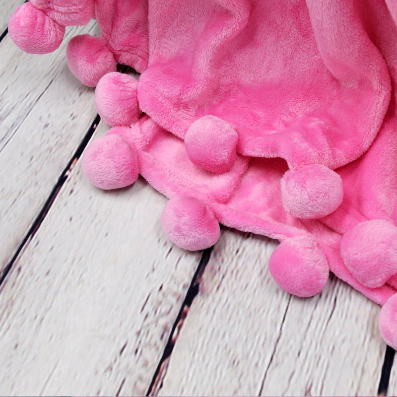 Kids Reversible Fleece Sherpa Blanket in Festival Fuchsia