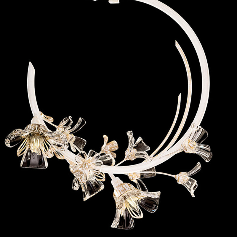 Azu 19" White and Silver Crystal LED Linear Pendant