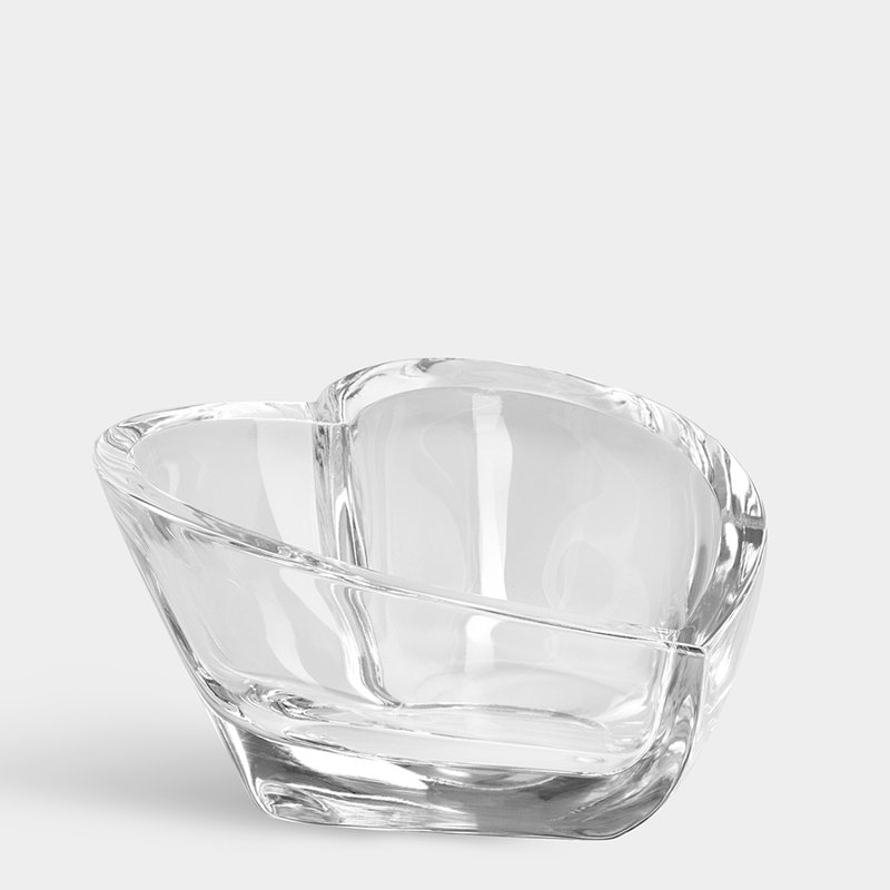 Valentino Handcrafted Glass Heart Bowl 8.25"