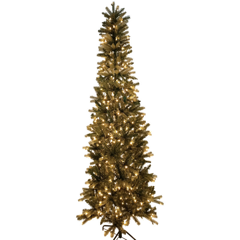 Festive 7.5' White Fir Pre-Lit Outdoor Christmas Tree with Clear Lights