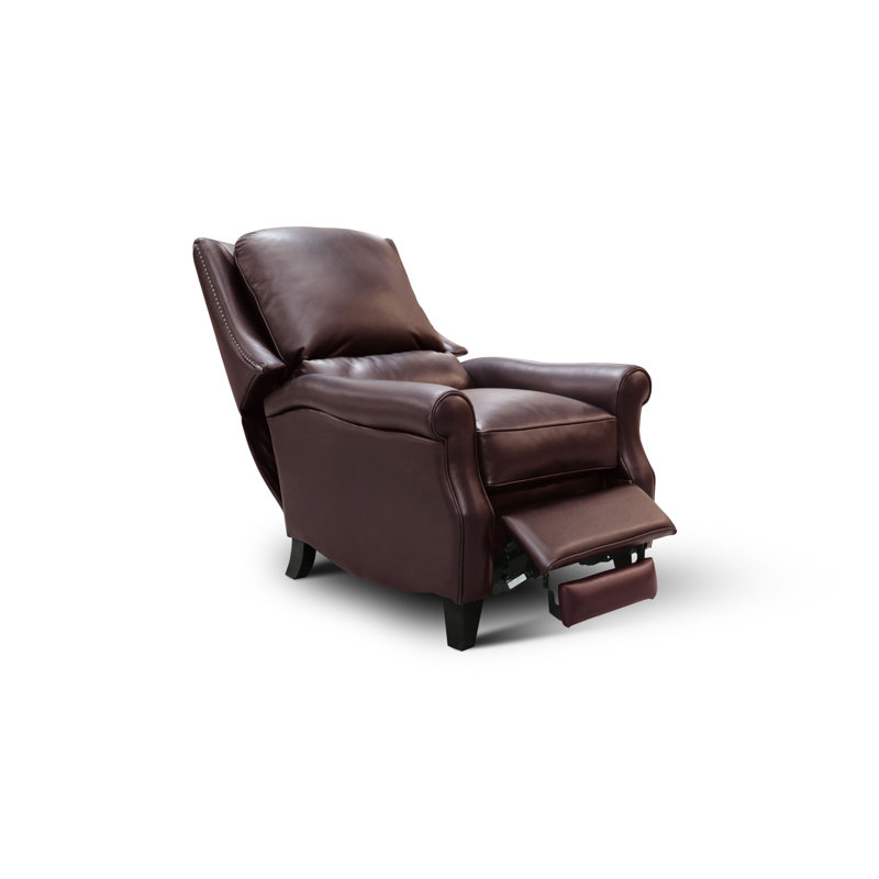 Adriana Traditional Brown Top Grain Leather Manual Recliner