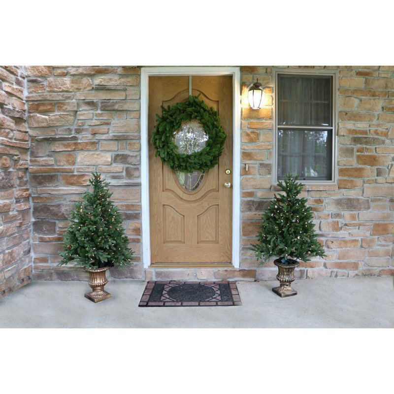 Noble Fir 4' Potted Christmas Tree with LED Lights