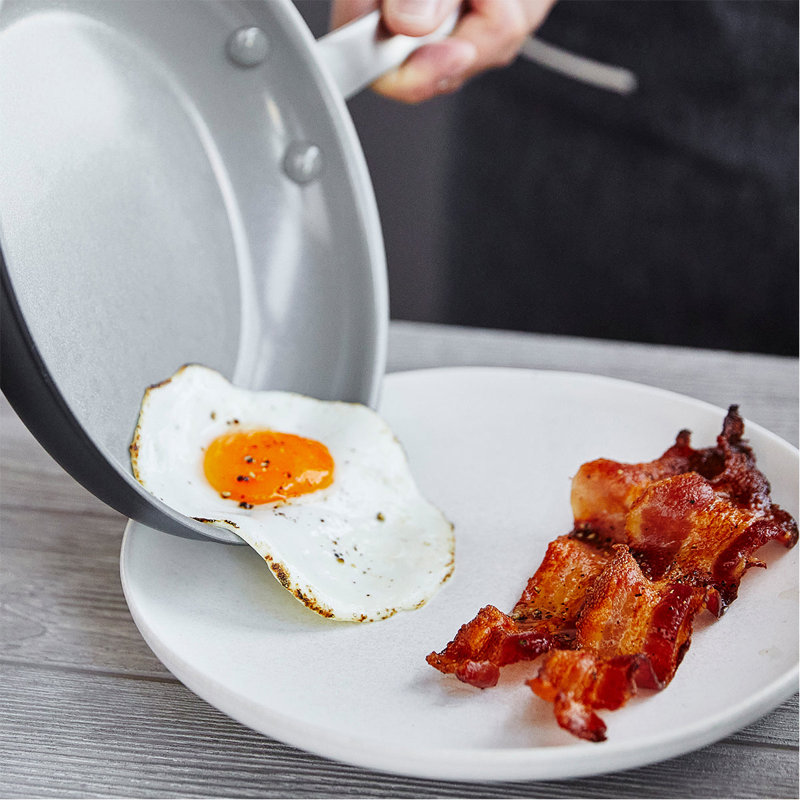 Gray 10" Aluminum Ceramic Nonstick Frying Pan
