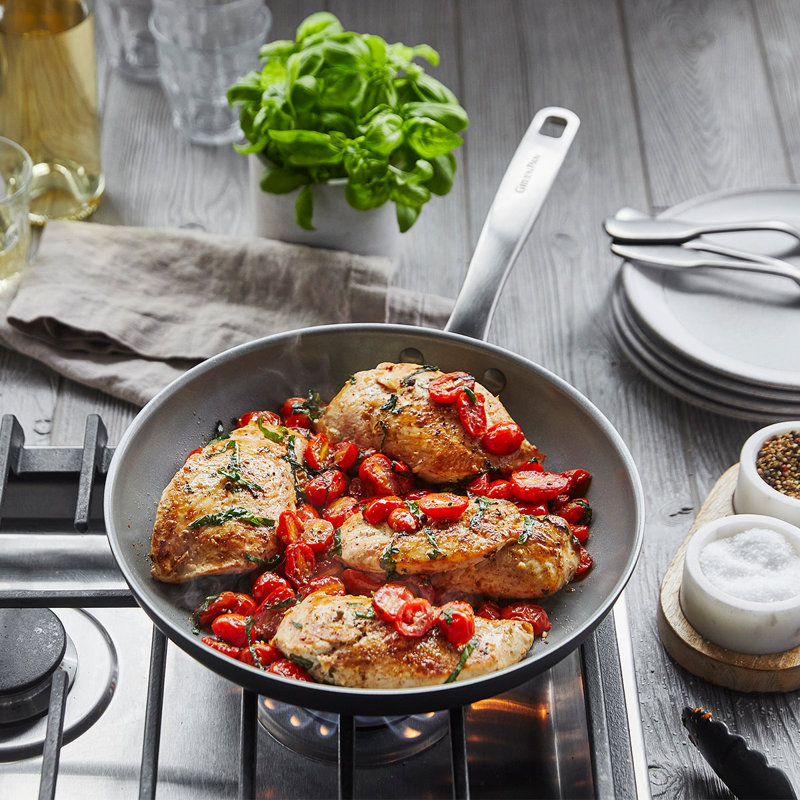 Gray 10" Aluminum Ceramic Nonstick Frying Pan
