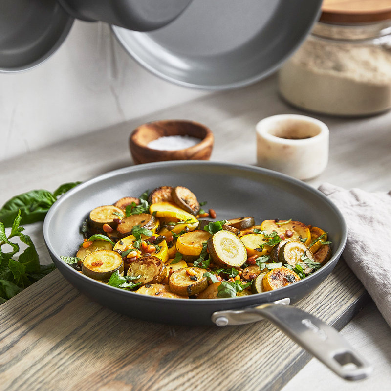 Gray 10" Aluminum Ceramic Nonstick Frying Pan