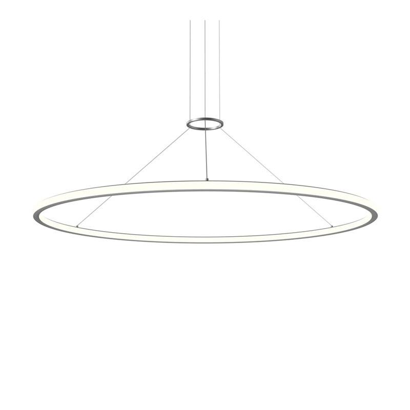 Luna Bright Satin Aluminum 61.5" LED Pendant Light for Indoors/Outdoors