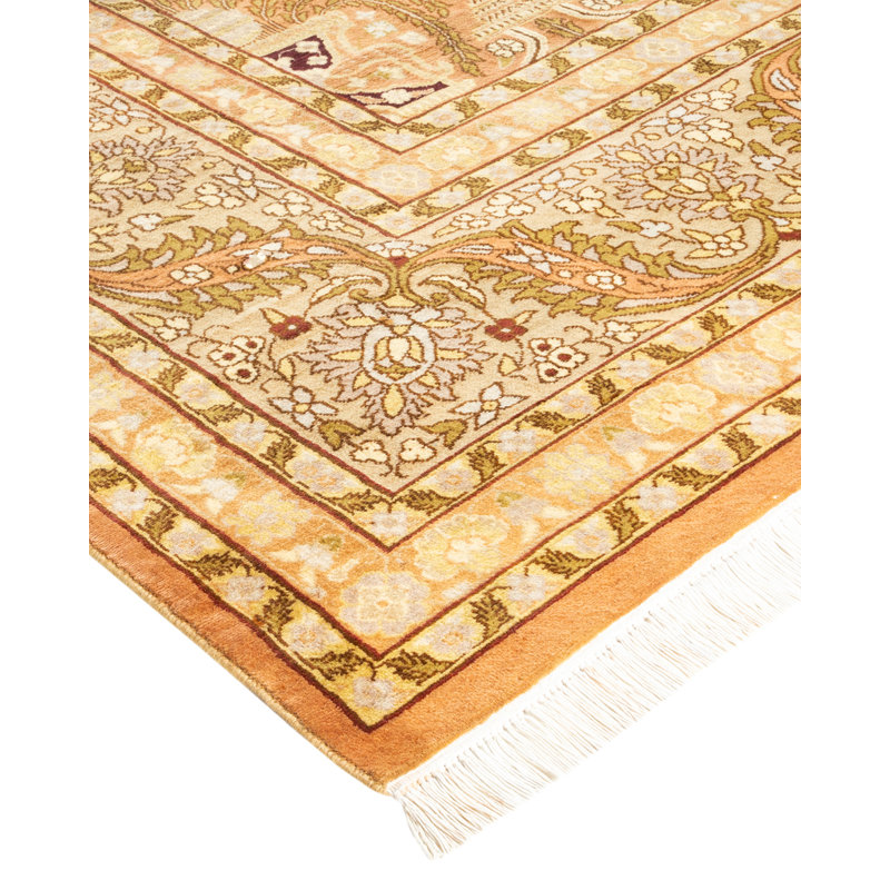 Hinlee One-of-a-Kind Hand-Knotted Brown Wool Area Rug