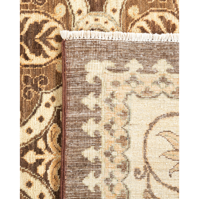 Ivory Hand-Knotted Wool Rectangular 8' x 10' Rug