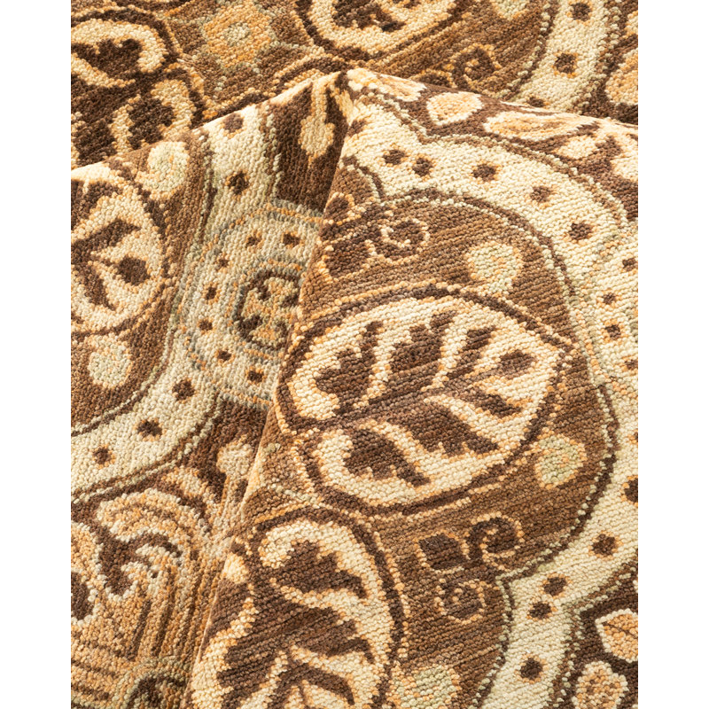 Ivory Hand-Knotted Wool Rectangular 8' x 10' Rug