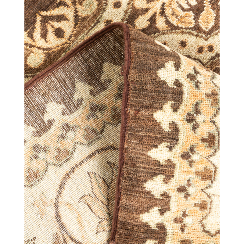 Ivory Hand-Knotted Wool Rectangular 8' x 10' Rug