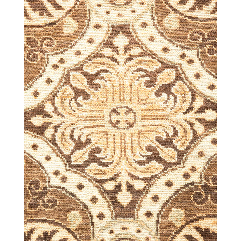 Ivory Hand-Knotted Wool Rectangular 8' x 10' Rug