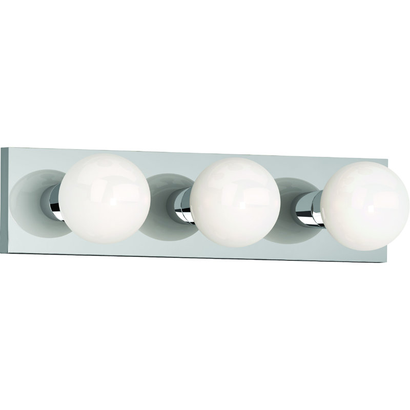 Polished Chrome 18" Modern Bath Vanity Light, Direct Wired