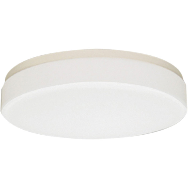White Acrylic LED Drum Flush Mount Light