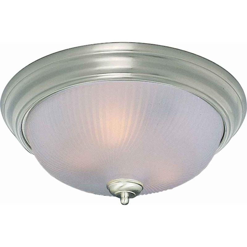Brushed Nickel 3-Light Glass Flush Mount Ceiling Fixture