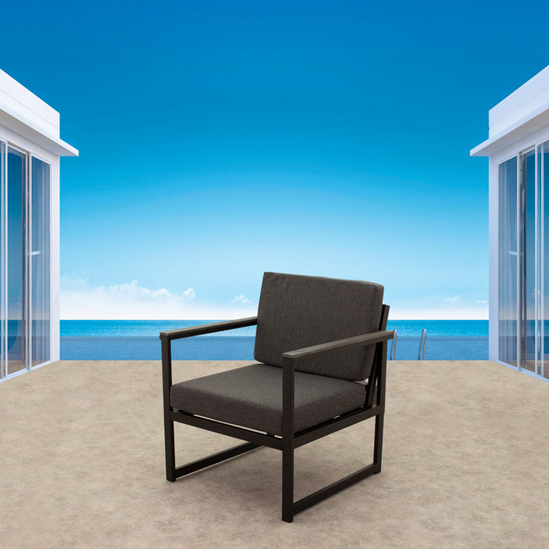 Catalina Driftwood Gray Club Chair with Cushions