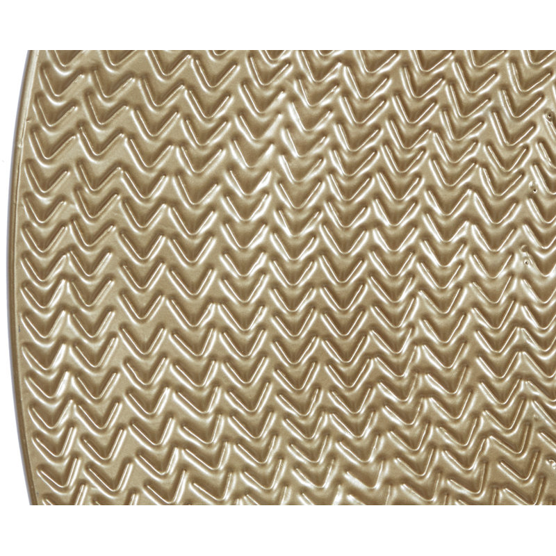Elegant Gold Metal Chevron 35.5" Square Wall Mirror