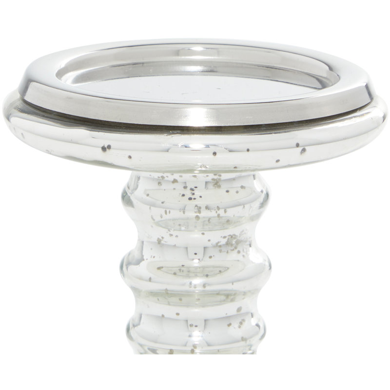 Elegant Polished Glass Candlestick Holder - Religious Theme 26"L