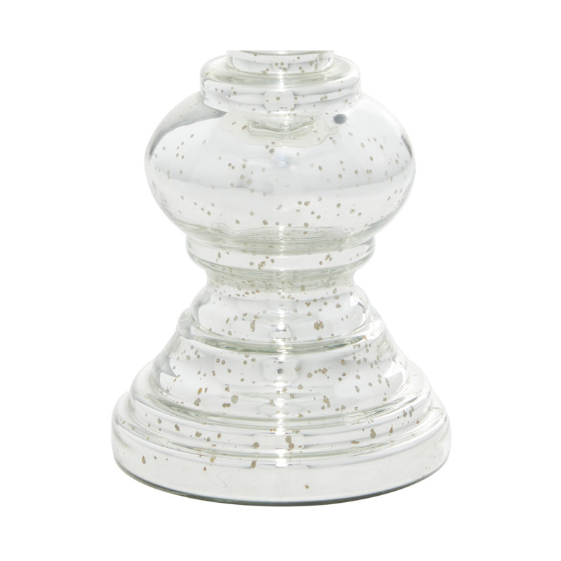 Elegant Polished Glass Candlestick Holder - Religious Theme 26"L