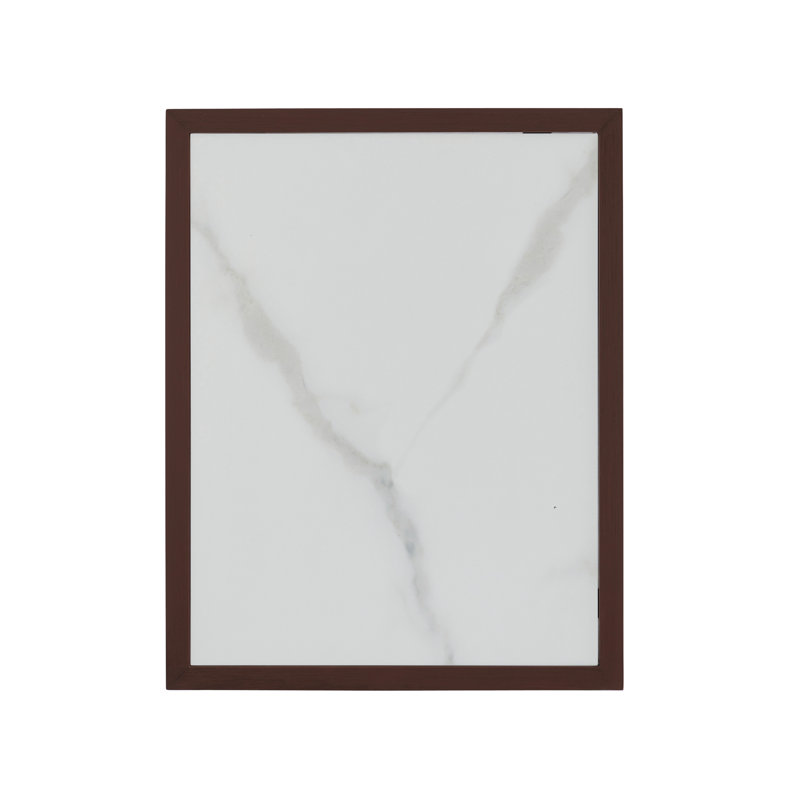 Seabrook 28" White and Brown Transitional Rectangular End Table