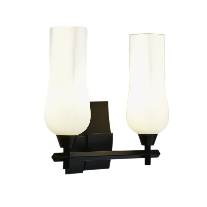 Fleur Matte Black 14.75" Dimmable Outdoor Vanity Light