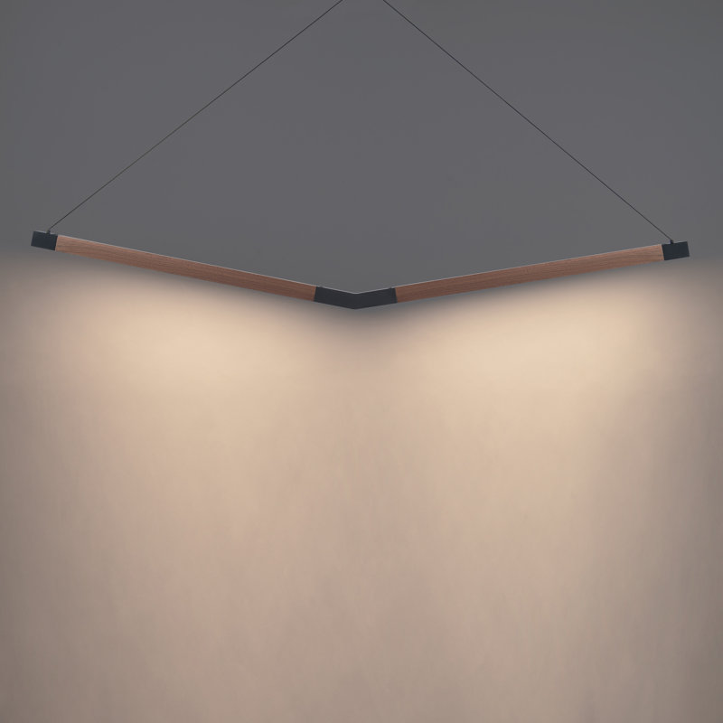 Bough Black/Dark Walnut LED Island Pendant with Adjustable Height