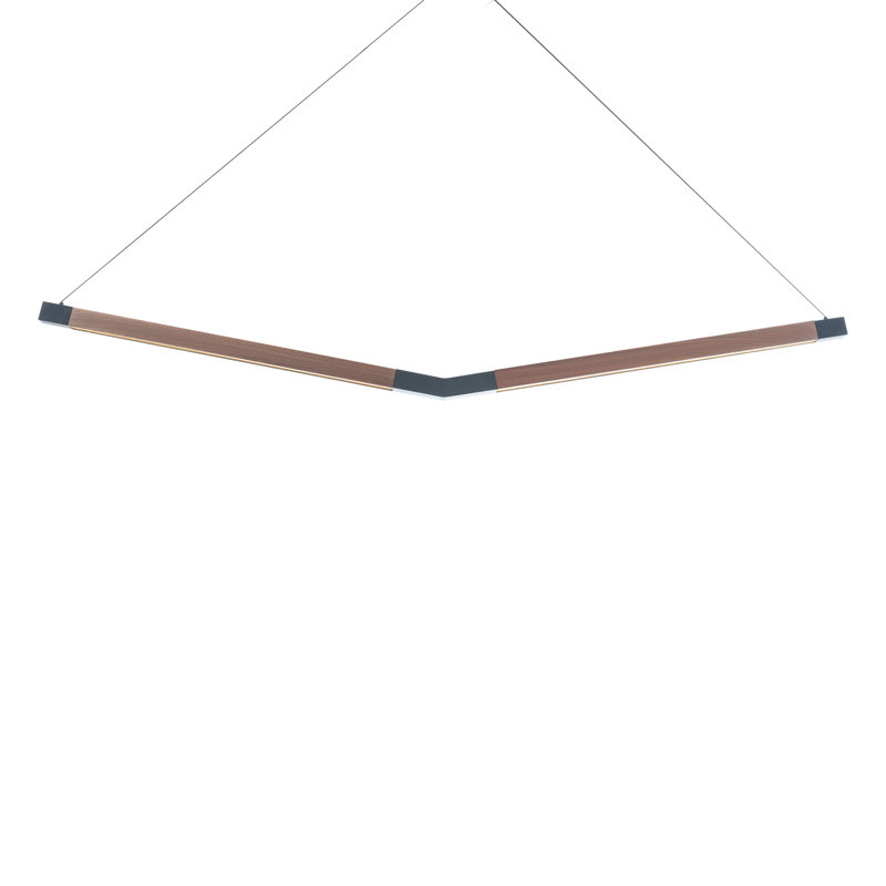 Bough Black/Dark Walnut LED Island Pendant with Adjustable Height