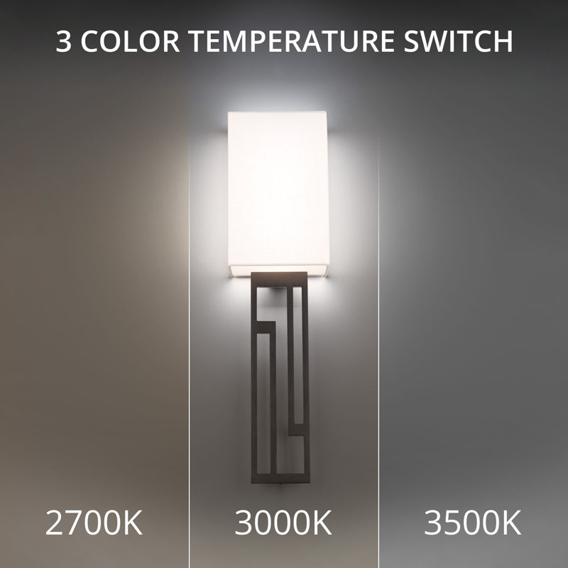 Black Dimmable Direct Wired Electric Wall Sconce