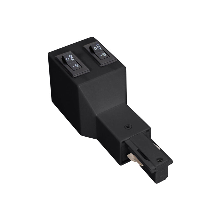 Black Current Limiter Track Accessory with Dual Switches