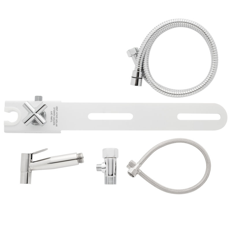 White Stainless Steel Handheld Bidet Sprayer with Holster