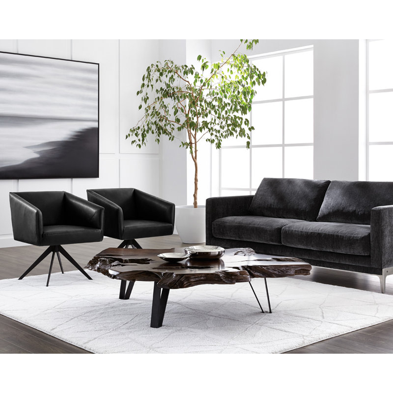Teak Root and Black Iron Outdoor Coffee Table