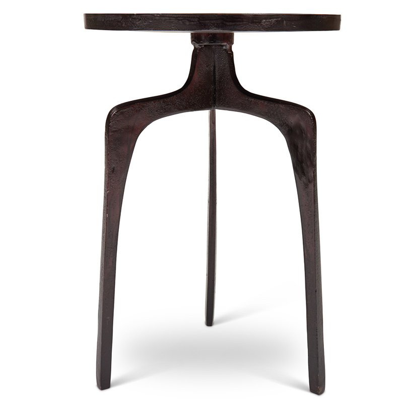 Raw Bronze Round Reclaimed Aluminum End Table