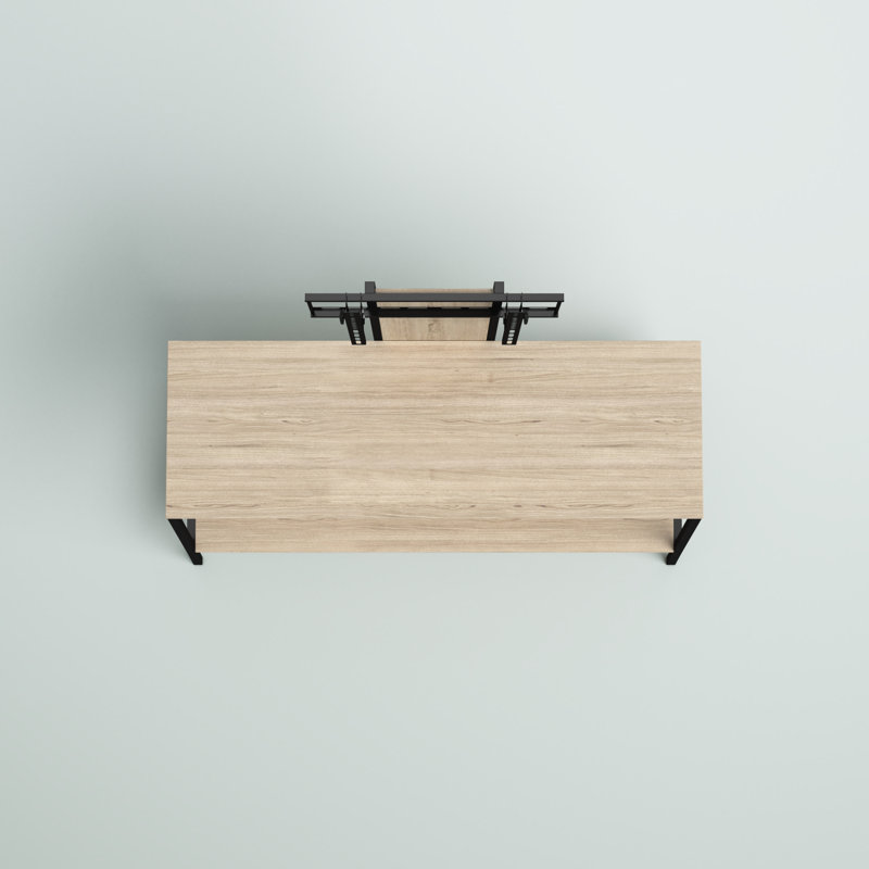 Austin Industrial-Black Metal and Wood TV Mount Media Console