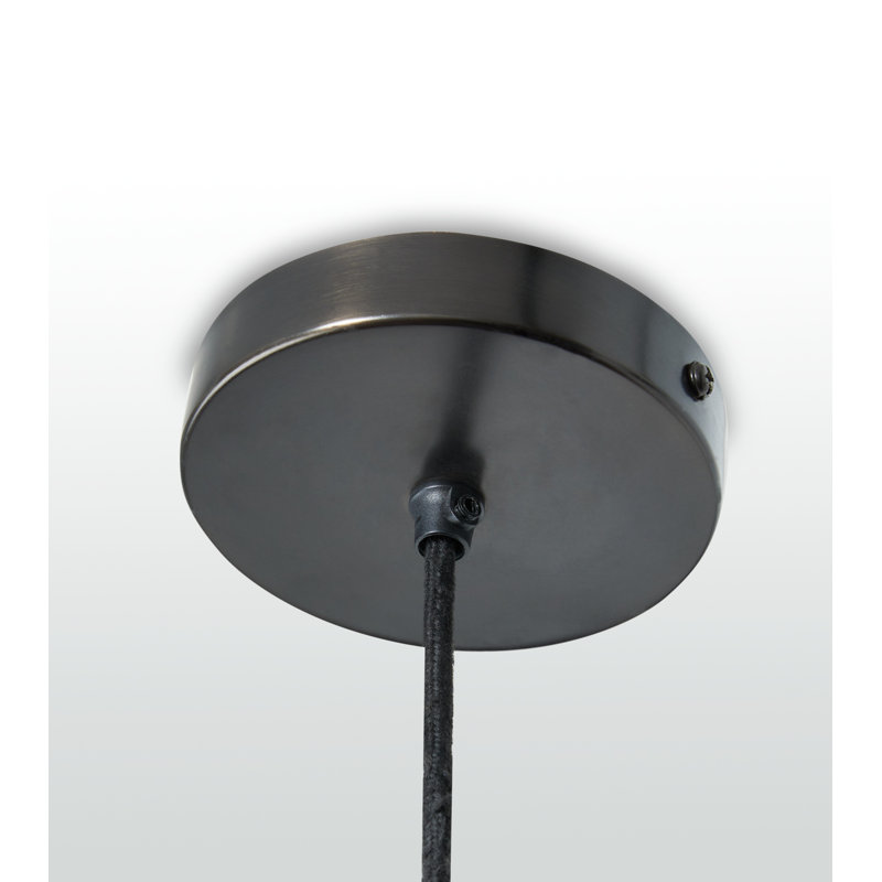 Collbrook 8.75'' Clear Glass & Black Finish Contemporary Pendant Light