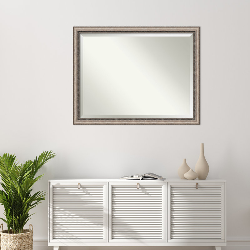 Lyla 44" x 34" Ornate Bronze-Tone Brushstroke Bathroom Vanity Mirror