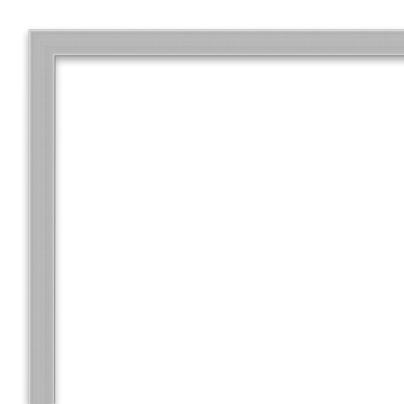 Hera Chrome Polished Silver 25" x 37" Rectangular Wall Mirror
