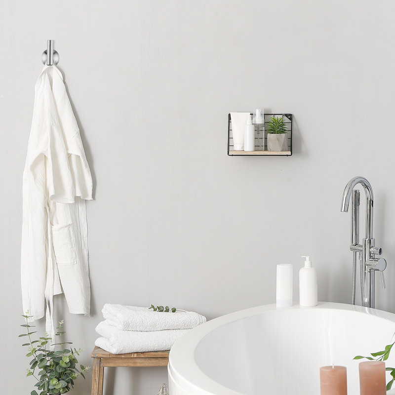 Brushed Nickel Stainless Steel Wall-Mounted Towel Hooks, 2-Pack