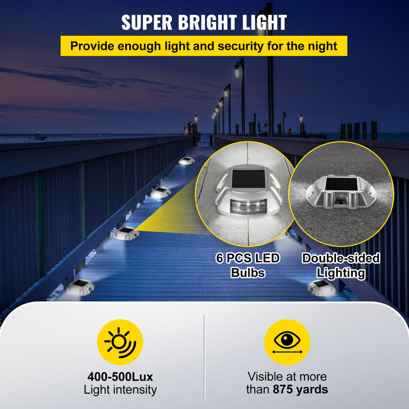 Bright White Solar LED Pathway Lights Pack of 12
