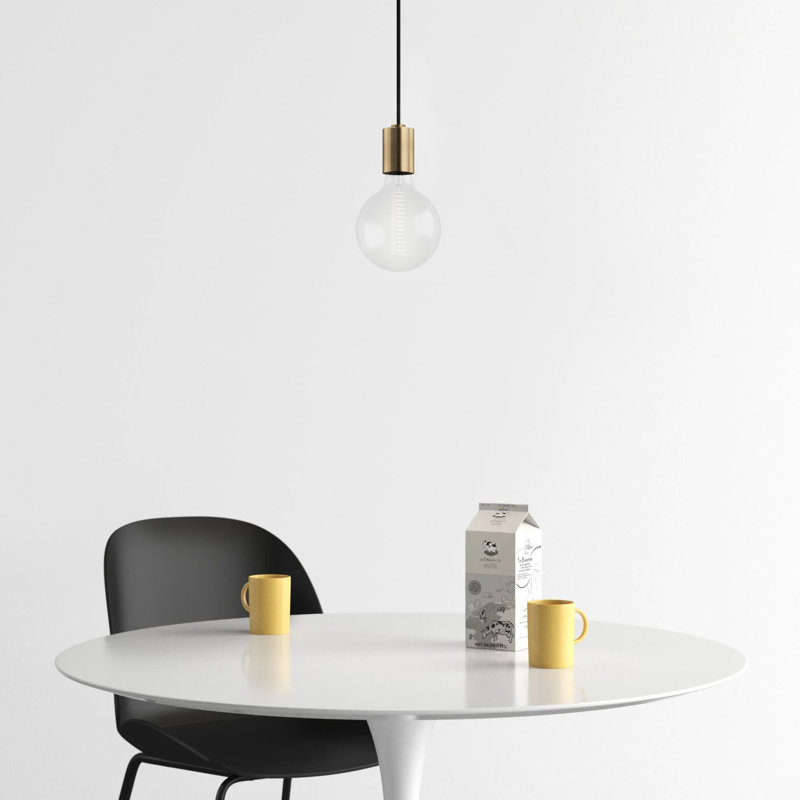 Aged Brass Single Light Globe Pendant