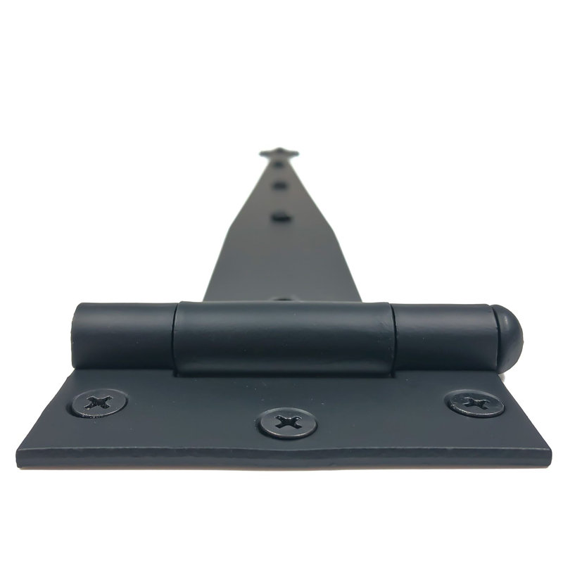 Black Iron Rustic Spear Strap Hinge, 17.75 inches