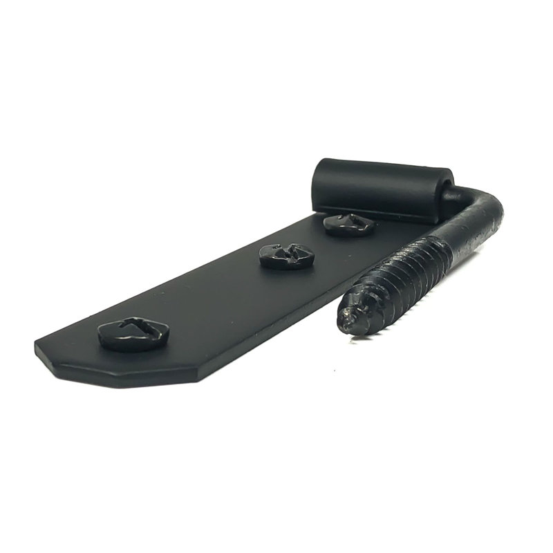 Matte Black Iron Flush Shutter Hinge Set with Removable Pin